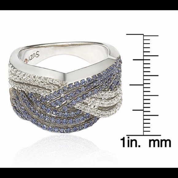 Levian blue and white sapphire ring - Picture 3 of 5